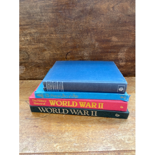 68 - History books - four hardback history reference books, including World War II, The military history ... 