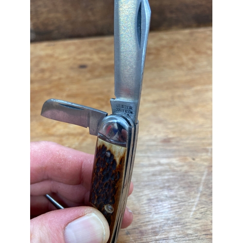 67 - WWII-era mountain/ski troopers' pocket knife manufactured by the Ulster Knife Company,&nbsp; issued ... 