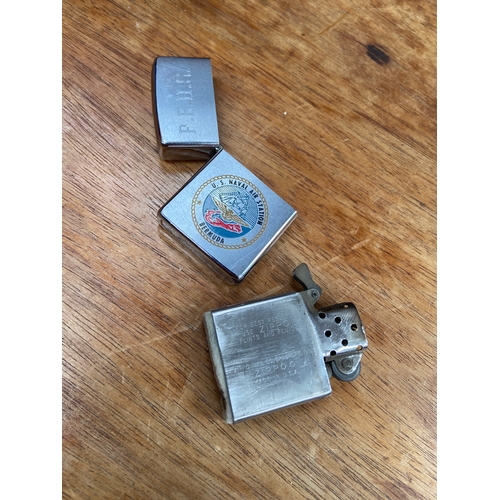 61 - Vintage Zippo cigarette lighter featuring a printed 