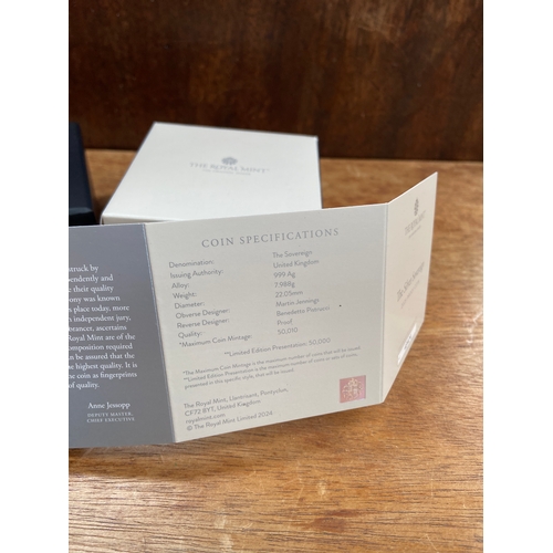 20 - 2025 Royal Mint Silver Proof Sovereign coin, minted in .999 fine silver with a weight of 7.98 grams.... 