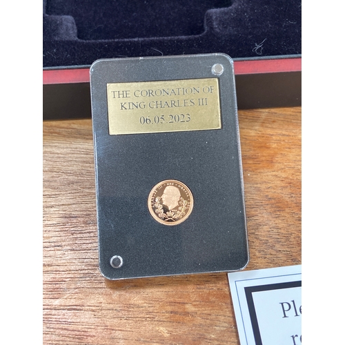 22 - King Charles III Coronation House of Windsor Proof Gold Quarter Sovereign. Number 2!! Of 19,999, com... 