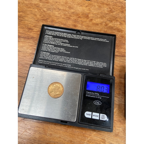28 - 1893 Queen Victoria 22ct Gold Sovereign featuring the 