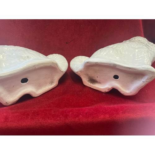 2 - Pair of large vintage Staffordshire style Spaniel firedogs