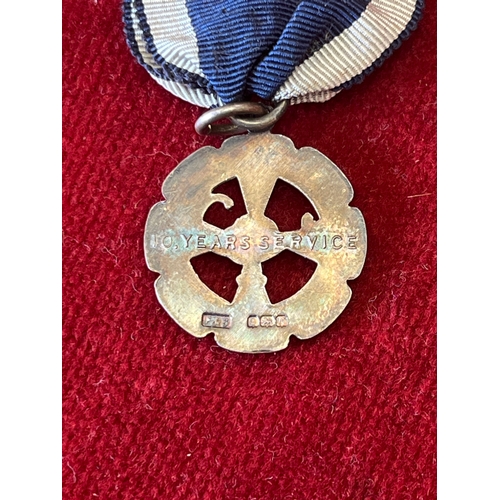 15 - Silver hallmarked Girl Guildry 1937 10 year service medal