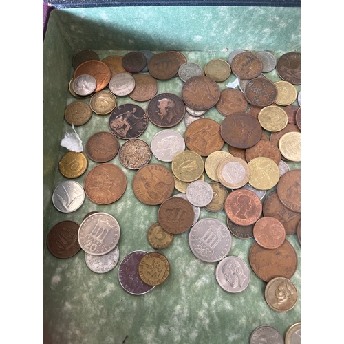 56 - Box of mixed coinage British and euros&nbsp;