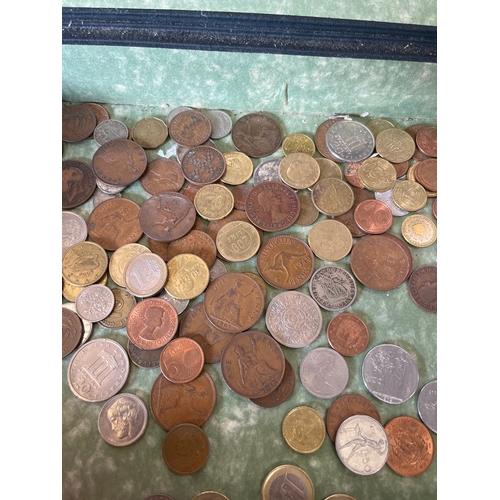 56 - Box of mixed coinage British and euros&nbsp;