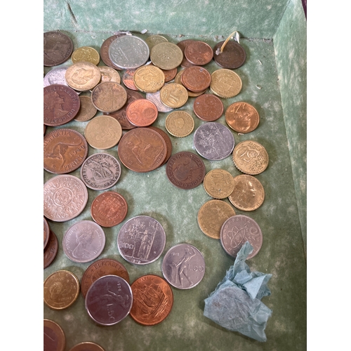 56 - Box of mixed coinage British and euros&nbsp;