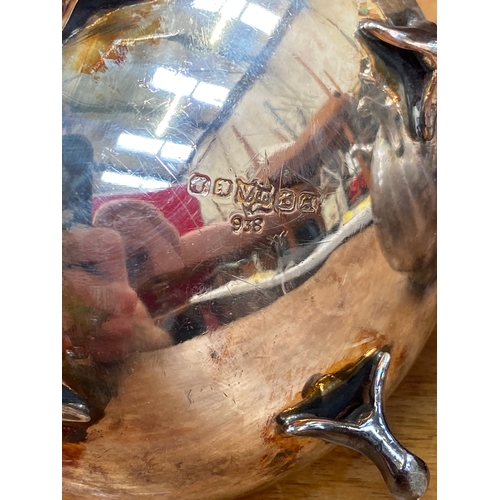 47 - Fine silver-plated sugar bowl and cream jug set, produced by Viners of Sheffield with fluted, melon-... 