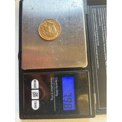 33 - 22CT gold sovereign, Edward VII, 1907. 7.98 grams
