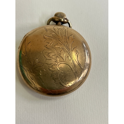 47B - Vintage gold filled Waltham pocket watch, the gilt face with subsidiary seconds dial, the movement e... 