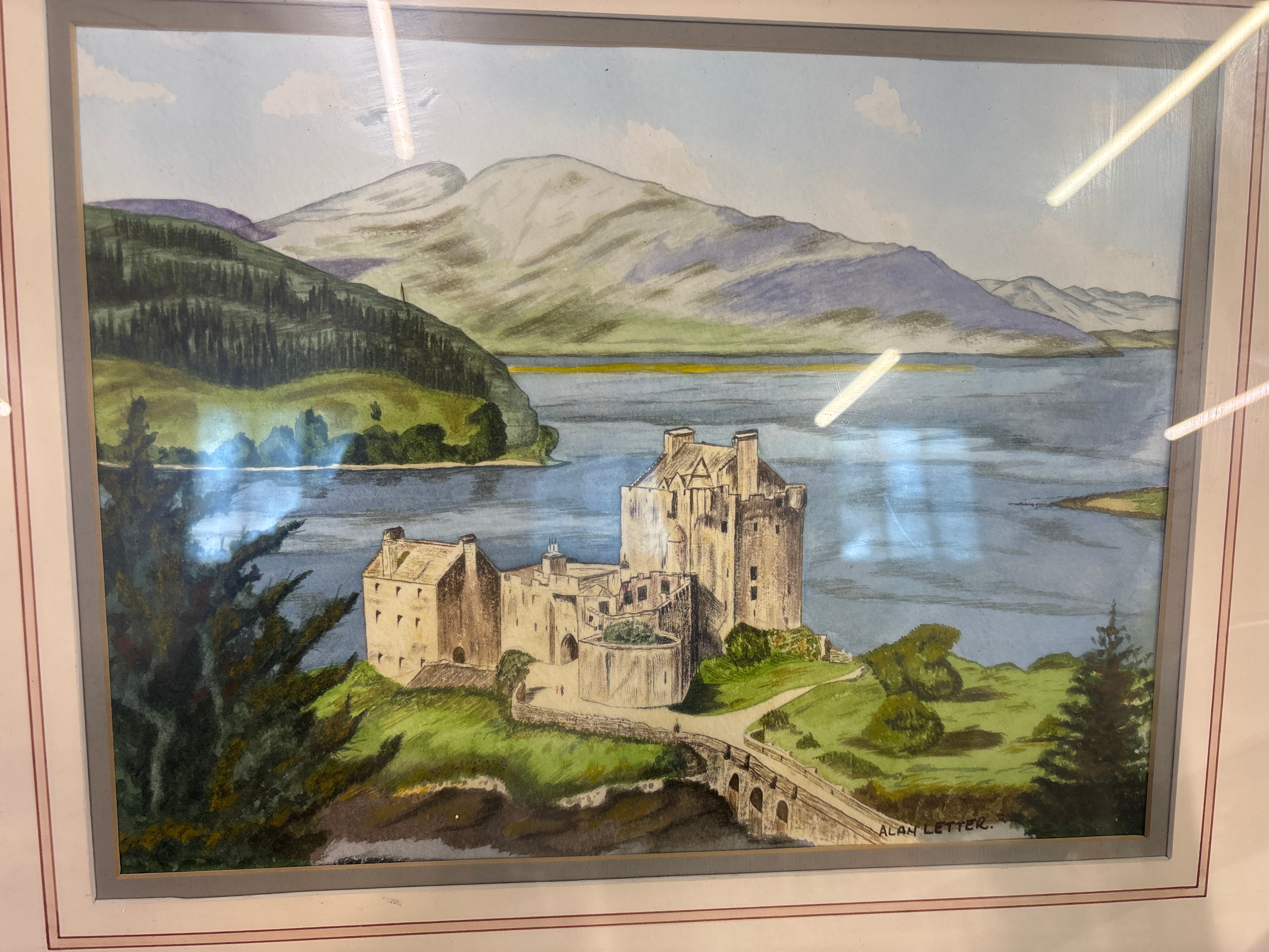 ‘The Eilean Donna Castle-Scottish Highlands’ Watercolour by Alan Letter ...