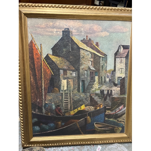 Large gilt framed print 