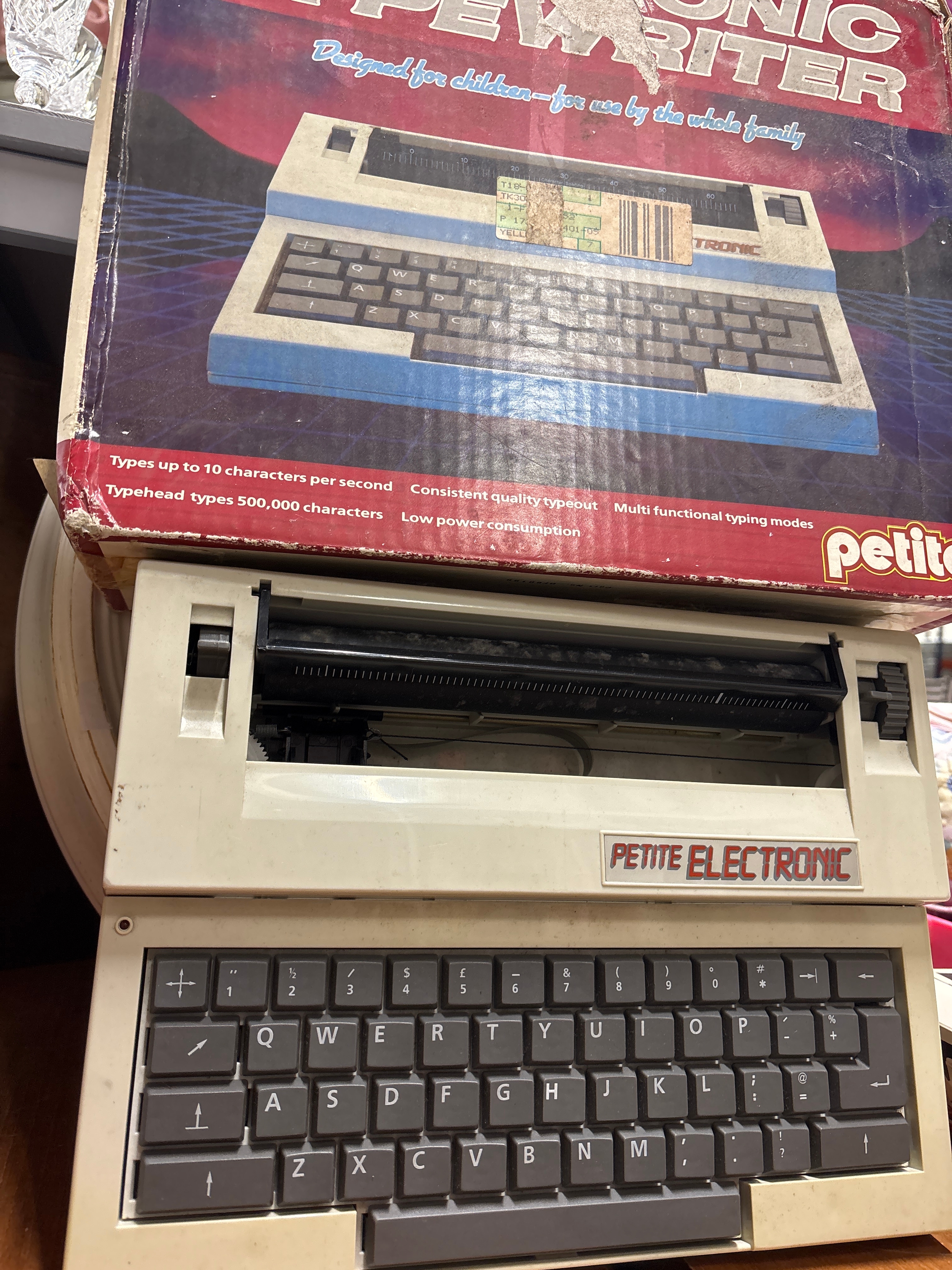 Vintage Electronic Petite Typewriter with original box