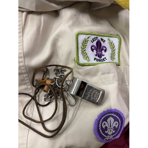 classic UK Scout uniform, 3 x shirts with purple world membership ...