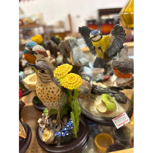 Collection of hand-painted resin bird figures from the Country Bird ...