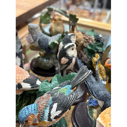 Collection of hand-painted resin bird figures from the Country Bird ...