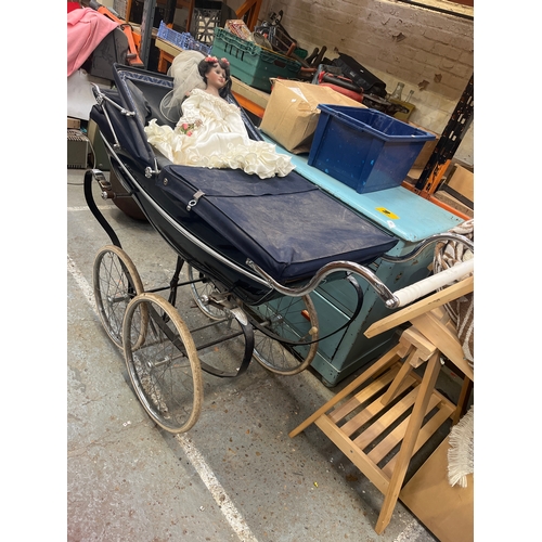 Vintage coach-built pram, manufactured by the iconic British brand ...