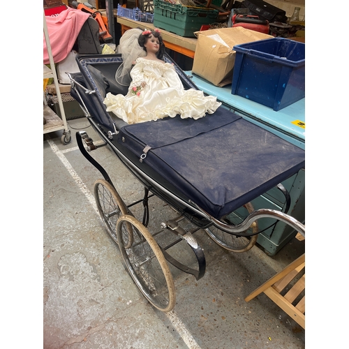 Vintage coach-built pram, manufactured by the iconic British brand ...