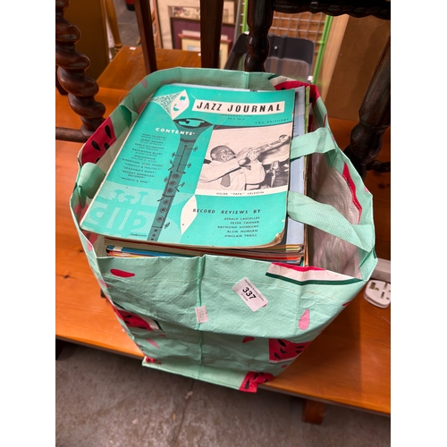 Large selection of jazz journals.