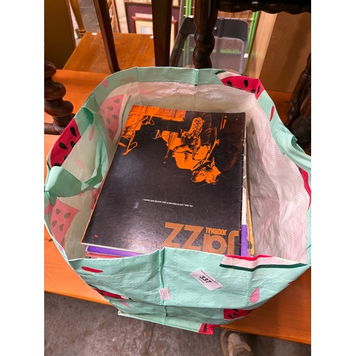 Large selection of jazz journals.
