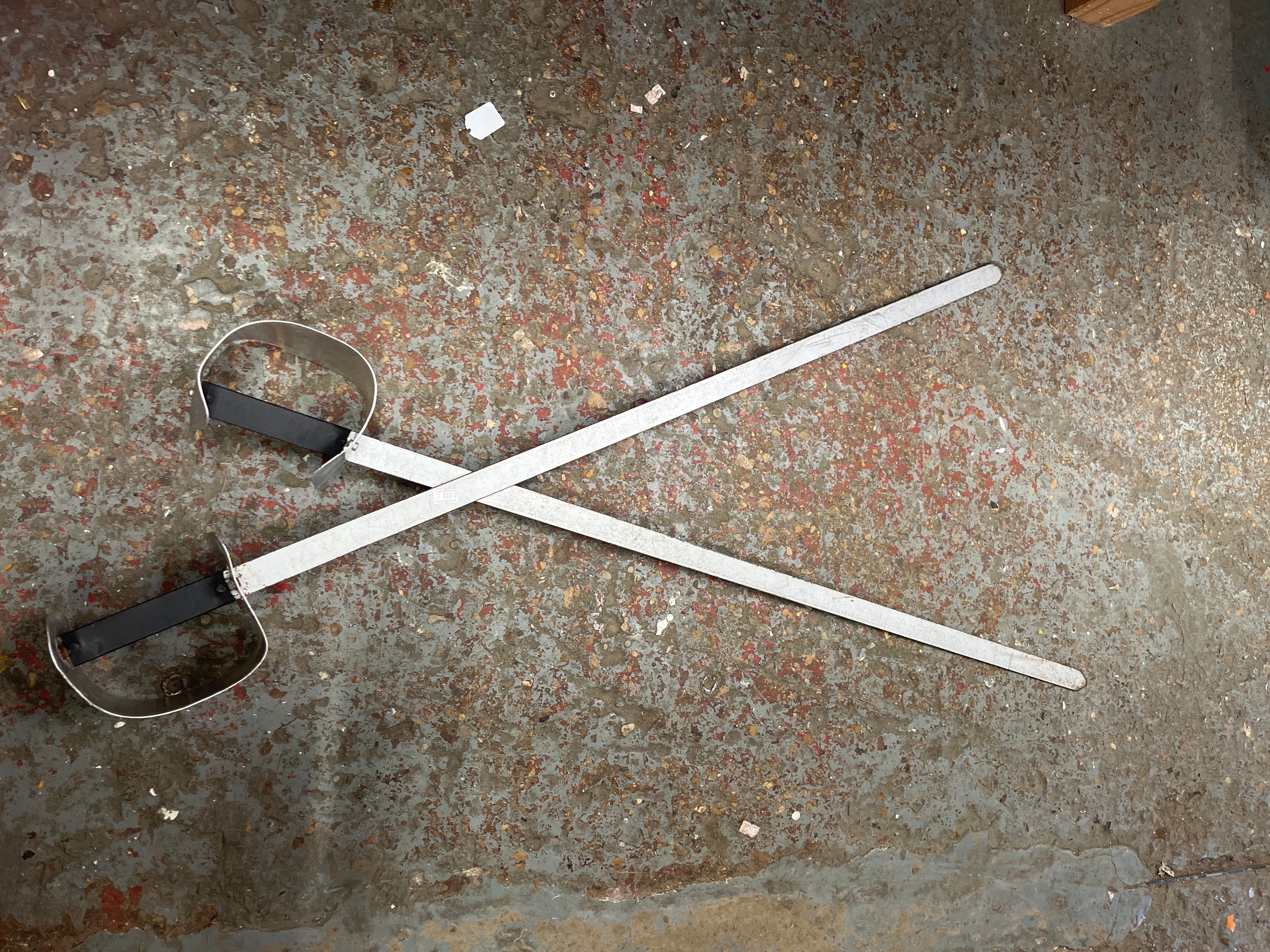 2 x steel Re-enactment swords.