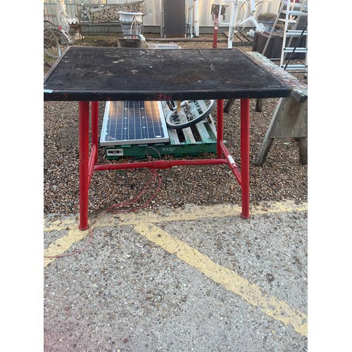 Heavy duty metal framed fold up table
