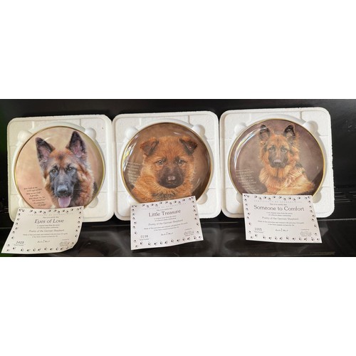 6 x Danbury Mint Plates from ‘The Poetry of the German Shepherd’ all ...