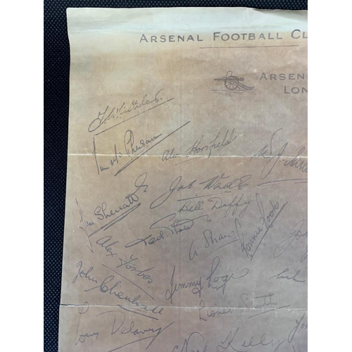 2 - An Arsenal Autographed Sheet - 1948 
 
 
 
 The sheet with approximately 40-50 signatures including ... 