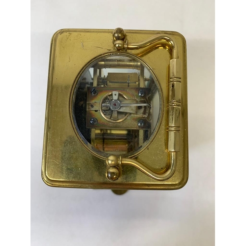 40b - A French Antique striking carriage clock 13 cm high