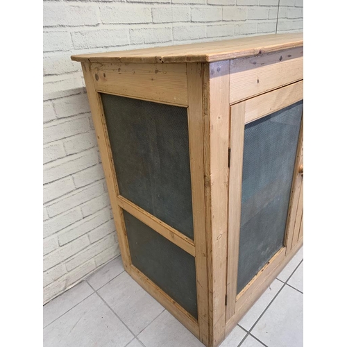 55 - Antique pine food safe 98cm high x 128cm wide x57 cm depth