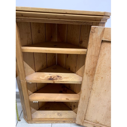 57 - Vintage pine corner cupboard