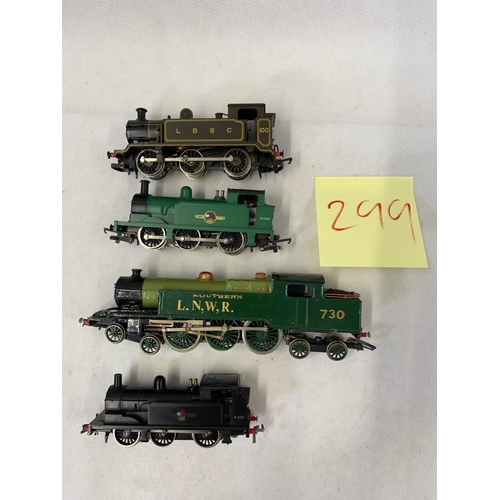 233 - Hornby LBSC E2 100 LBSCR Marsh Umber, Wrenn SER R1 31340 BR green, LBSCR L1 730 Dark & Light green m... 