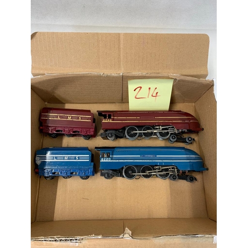 392 - Hornby LMS Coronation 6244 LMS Crimson lake with tender & and Hornby LMS 6220 Coronation + tender Du... 