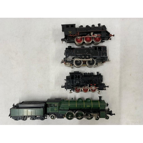 398 - TRIX Germano 0-60 Steam loco 80018, MARKLIN Tender loco 3673 K.Bay STS B + tender, 00 gauge 3 rail T... 