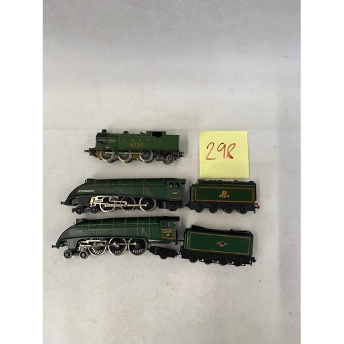 232 - Hornby Dublo LNER N2 9596 LNER green, Hornby Dublo LNER A4 60016 Silver King BR Green + tender, LNER... 