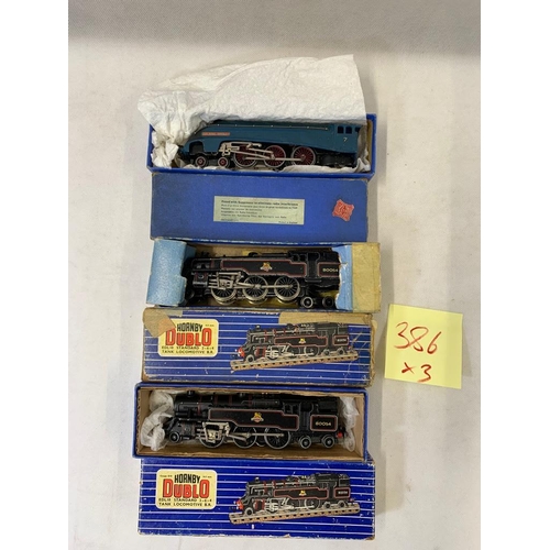 350 - Hornby Dublo LNER A4 7 Sir Nigel Gresely no tender & 3 x Hornby dublo BR Standard 4 tank 80054 
 Pla... 