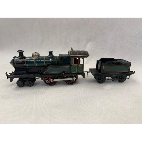 438 - Rare Bing 0 Gauge 1909-1914 4-4-0 Clockwork engine with tender 
 Condition 2 
 758