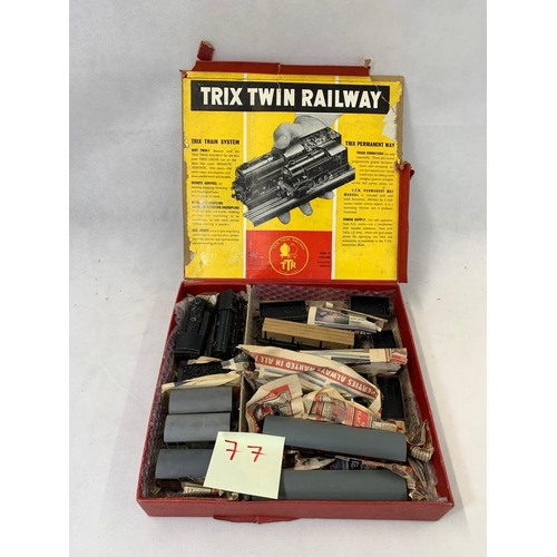 448 - Trix 00 gauge rolling stock with 3 rail 0-4-0 engine no. 68 & 6201 in black1 
 Condition 3 
 77