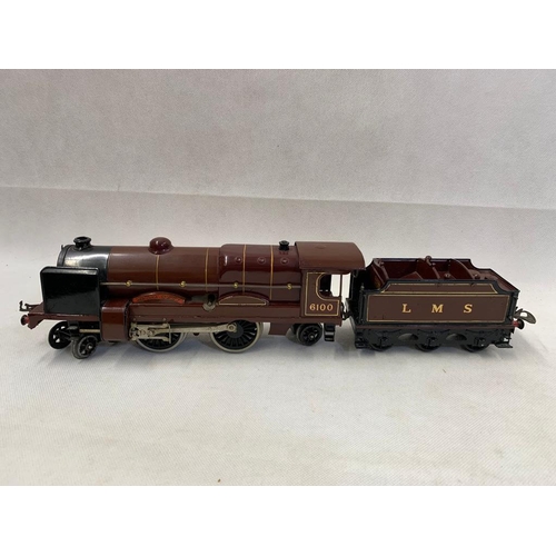 452 - Hornby 0 Gauge no. 6100 clockwork 4-4-2 engine & 6 wheel Tender in Maroon for LMS 
 Condition 2 
 61... 