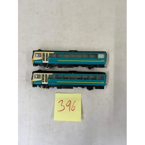 6 - Hornby class 142 Pacer Arriva trains for Wales hand painted x 2 
 Condition 4 
 Photo 396