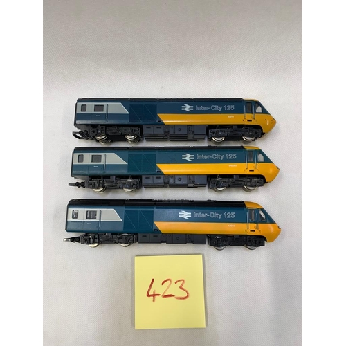 33 - Hornby class 43 intercity blue. 2 x PC, 1 X dummy 
 Condition 4 
 Photo 423