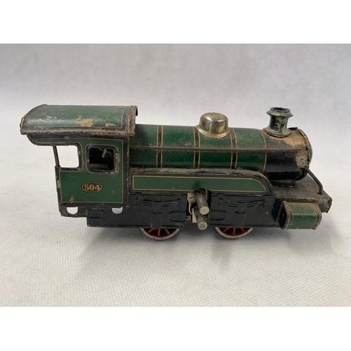 422 - Bing 0 Gauge electric 3 rail pre WW2 engine no 504, in poor state but restorable 
 Condition 4 
 742