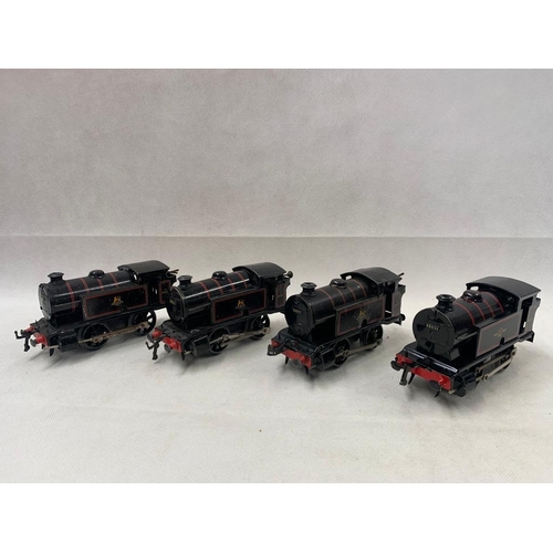 459 - Hornby 0 Gauge clockwork 4 x tank engines 0-4-0 no. 82011 in BR black 
 Condition 4 
 625