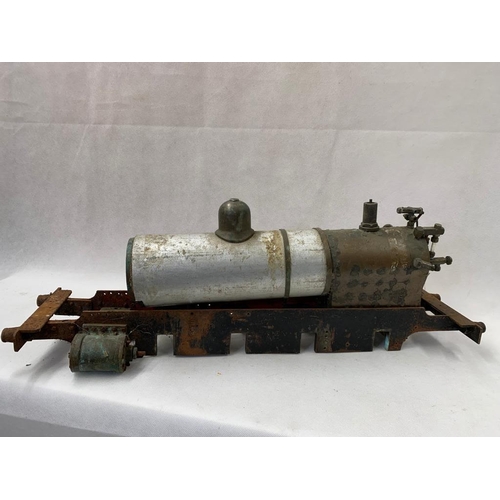 1213 - 5 inch Gauge live steam 4-6-2 frame with fire box, control valves, boiler and tubes etc. No running ... 