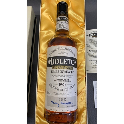 14 - A bottle of very rare Midleton Irish Whiskey, 1985, sealed and unopened, no 00347, 1985