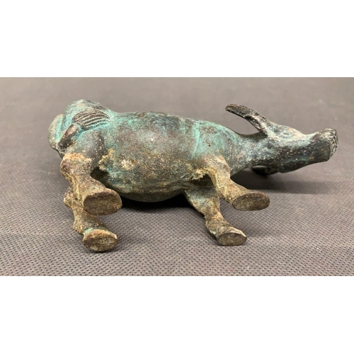 175 - A Chinese bronze figure of a water buffalo