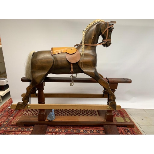 35 - A Large Deborah Fownes Rocking Horse, The Rocking Horse Stable, Cotwall End, Sedgley, No.011. 134cm ... 