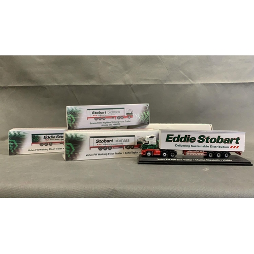 37 - 4 Eddie Stobart boxed Trailers, mint condition, 1 box slightly damaged  
 scale 1:76, die cast metal... 