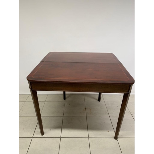 264 - An antique mahogany card table