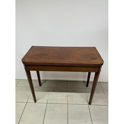 264 - An antique mahogany card table